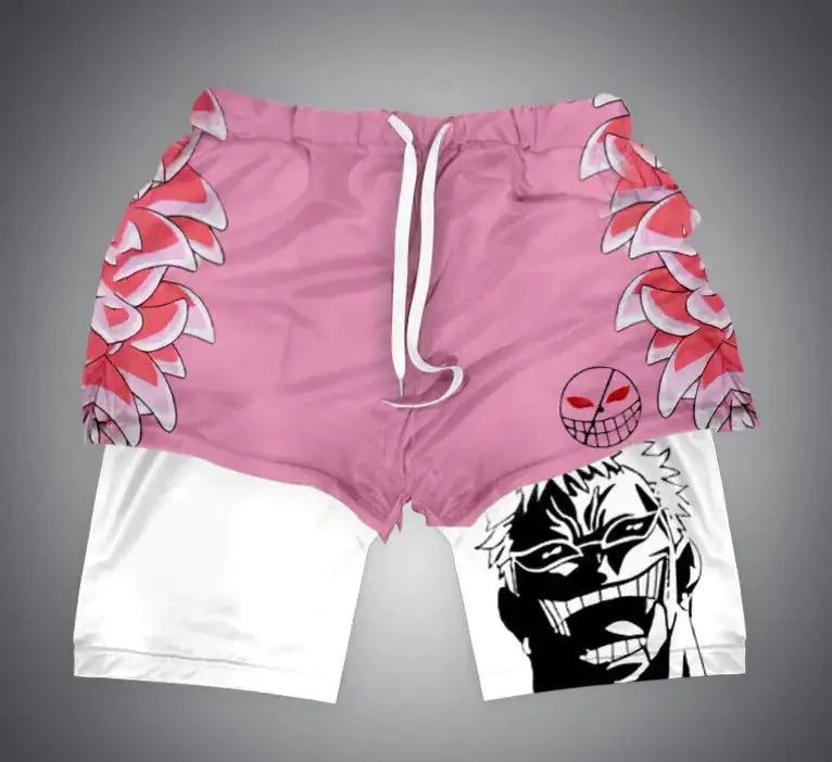 Pantalones cortos deportivos 2 en 1 Anime Berserk para hombre