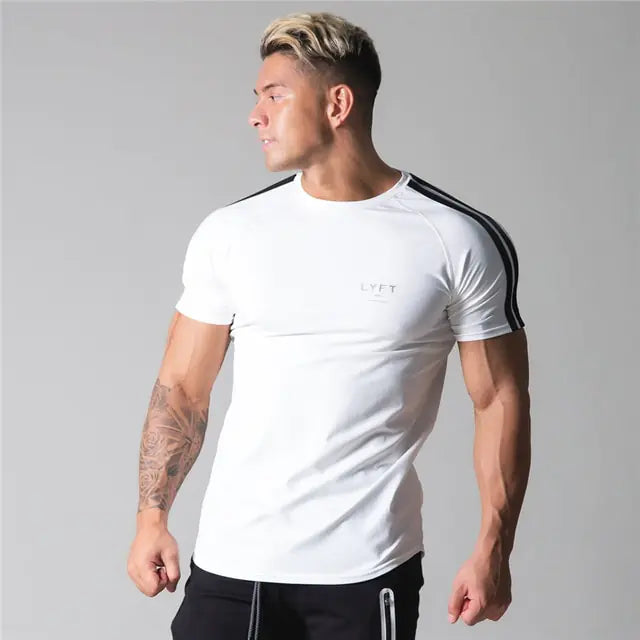 Camiseta de algodón de culturismo y fitness