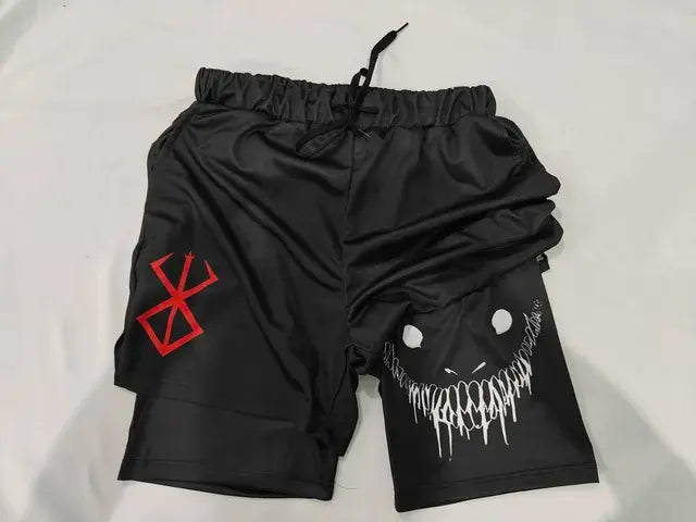 Illumino360Fitness Y2K Men’s Anime Gym Shorts
