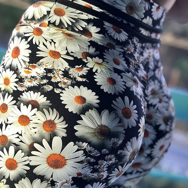 Leggings deportivos de cintura alta con estampado caoba