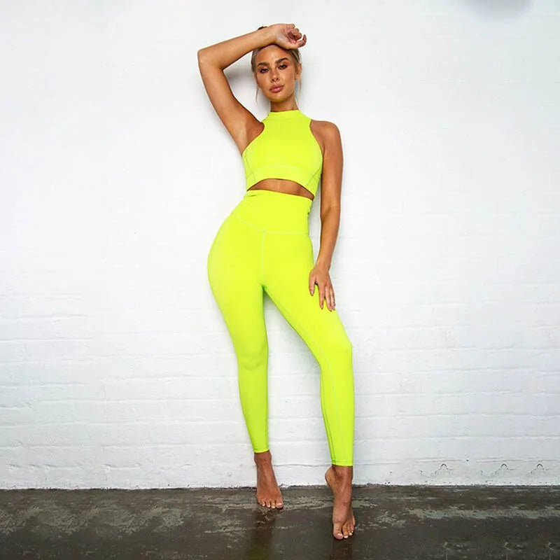 Illumino360Fitness Two Piece Sets Women Zipper