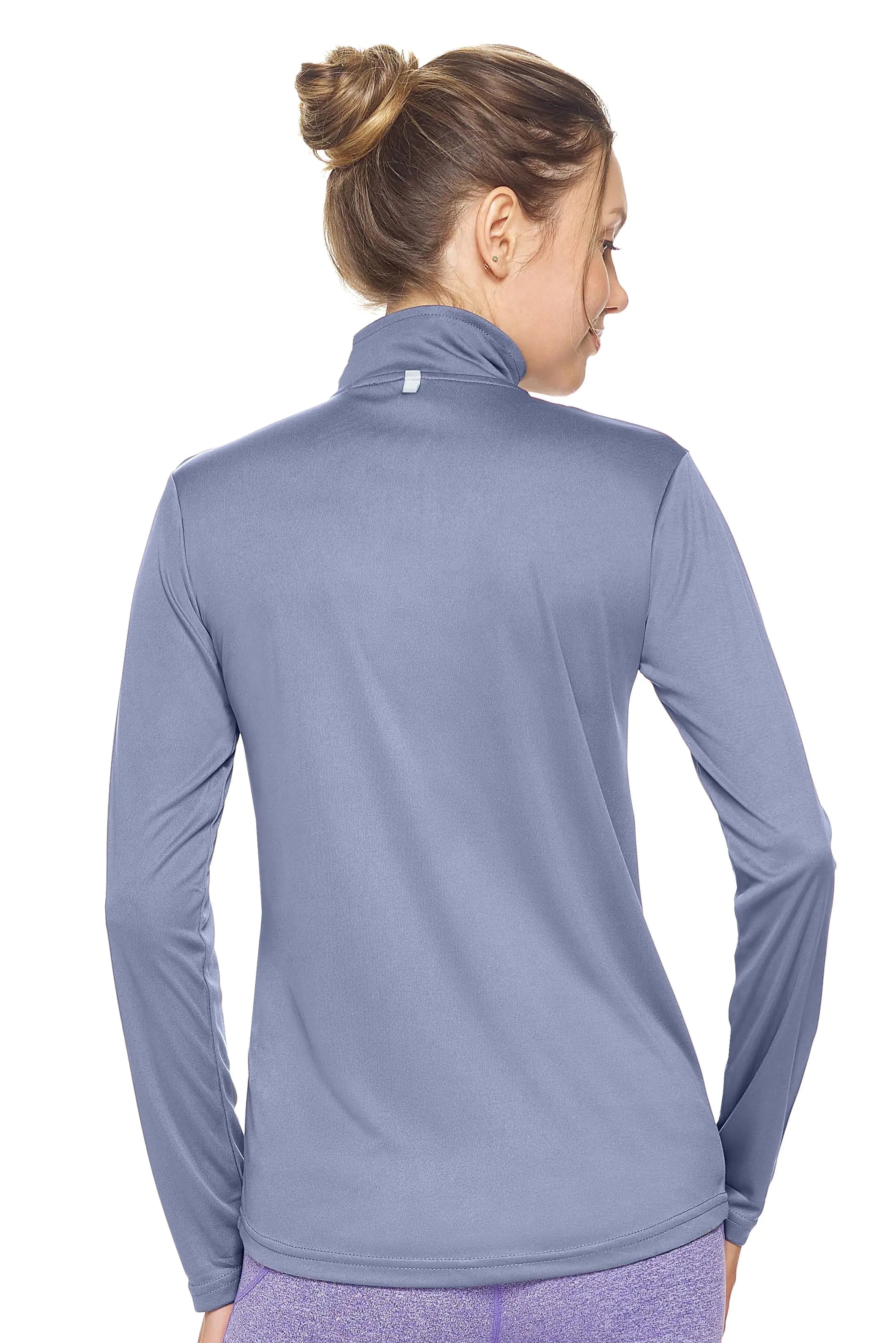 Camiseta de entrenamiento con cremallera de un cuarto Dri Max para mujer