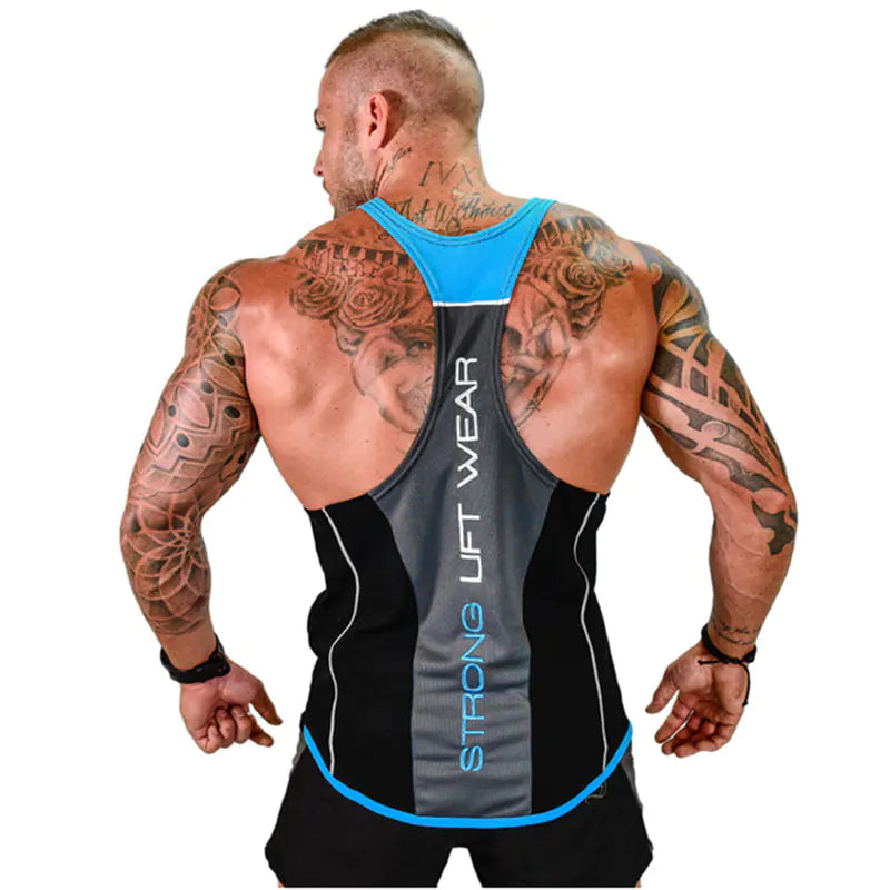 Men's Elastic Breathable Fitness Stringer for Lifting