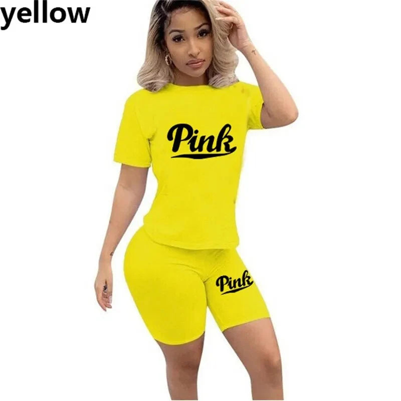 2 Pcs Sweatsuit for Women - Top and Short Set