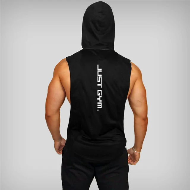 "Just Gym" Hoodies Tank Top
