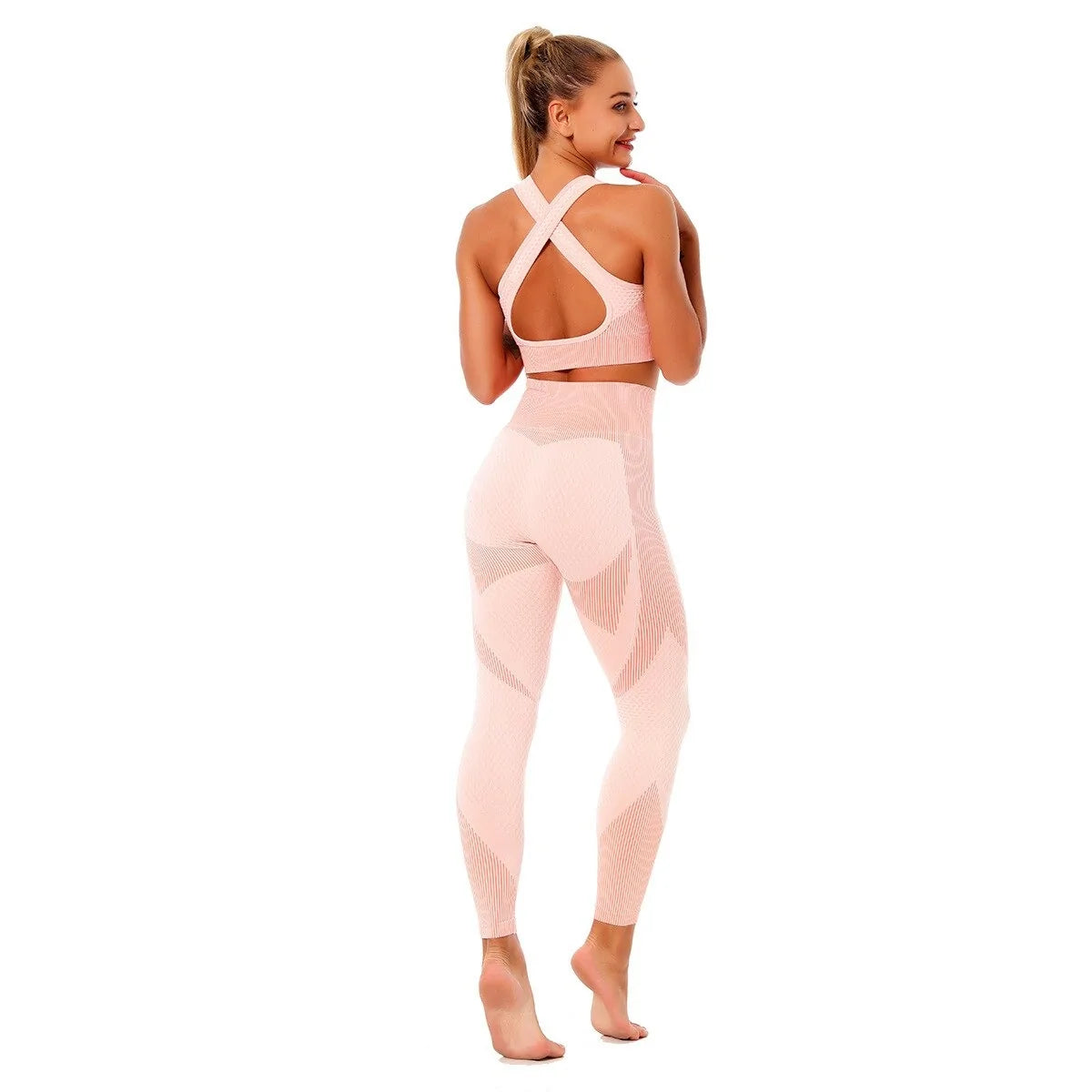 Pro 2 Pcs Patchwork Gym Clothing Activewear