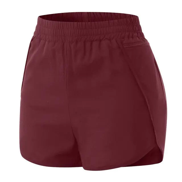 Pantalones cortos de entrenamiento transpirables para mujer