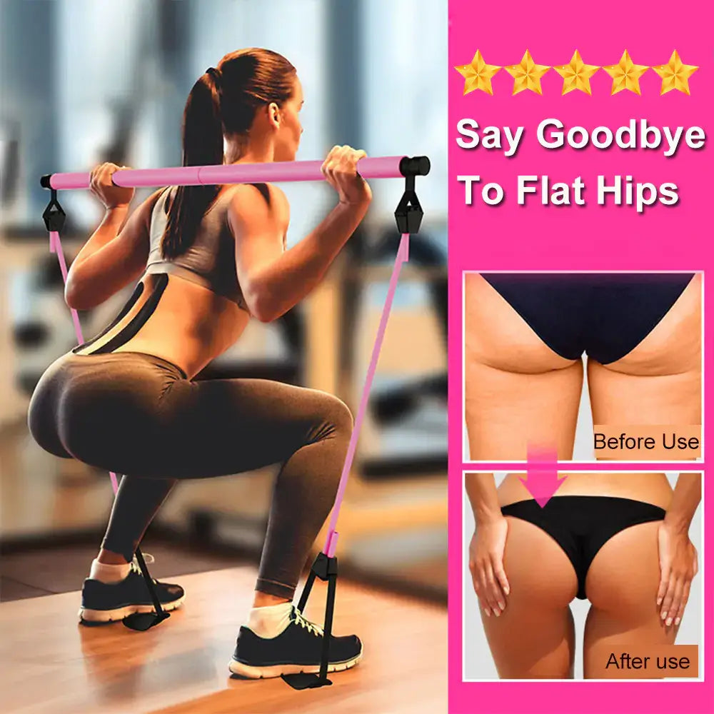 Illumino360 Fitness Yoga Pilates Bar Stick for Full Body Workout