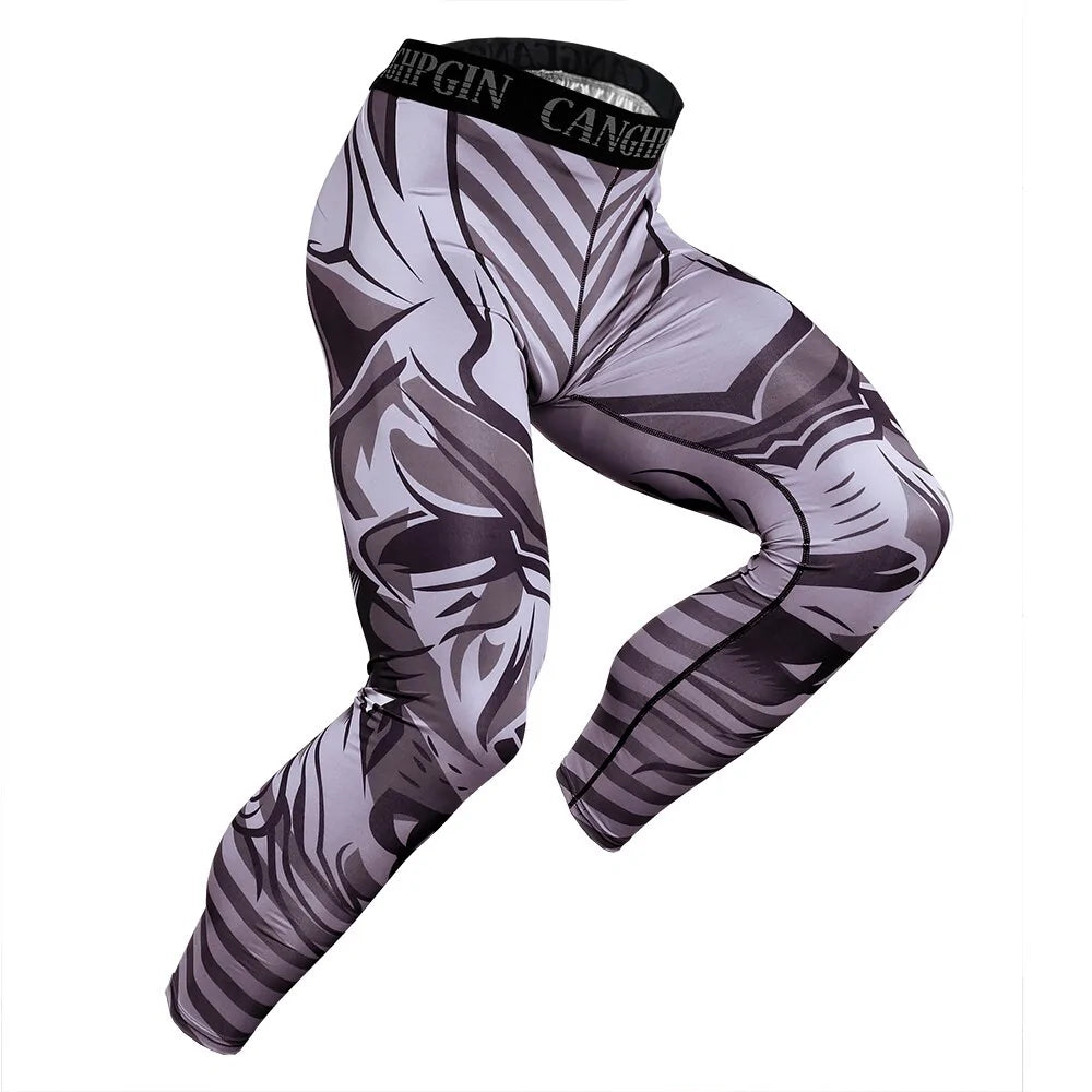 Illumino360 Men's Pro Compression Running Tights: Gym & Basketball