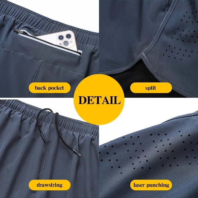 Illumino360 Men's Quick-Drying Running Shorts Activewear