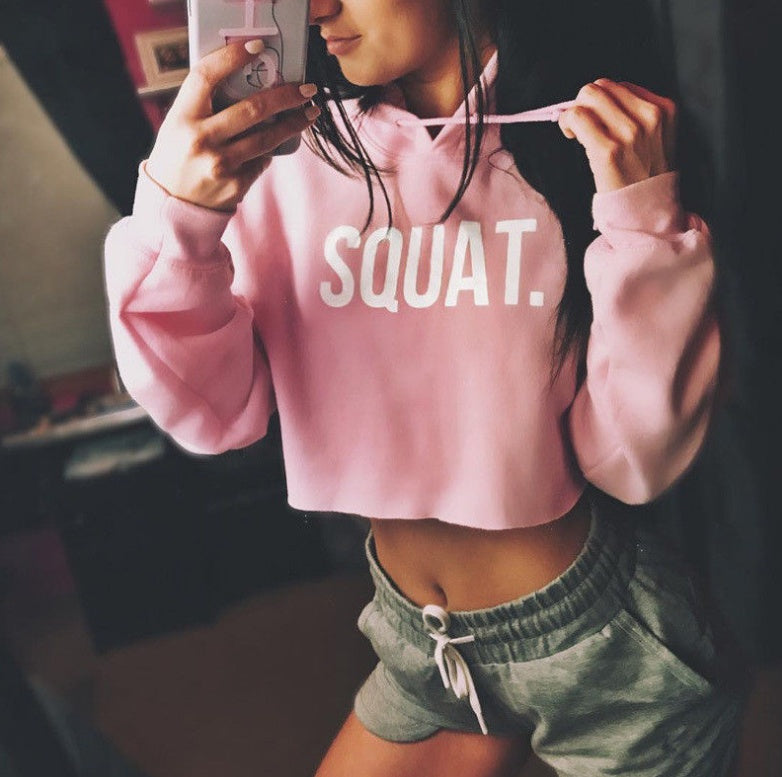 Illumino360Fitness Women's Active Hoodies Long Sleeve Crop Top