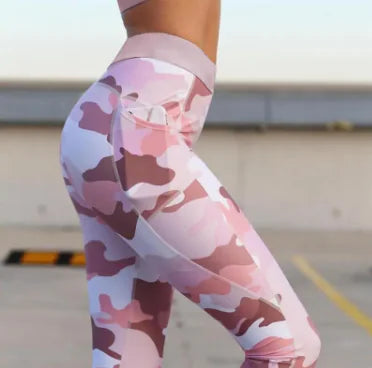 Pink Illumino360 Camo Pocket Push Up Fitness 2 Piece Set