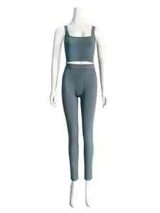 Women's High Stretch Solid Color Yoga Set, Activewear