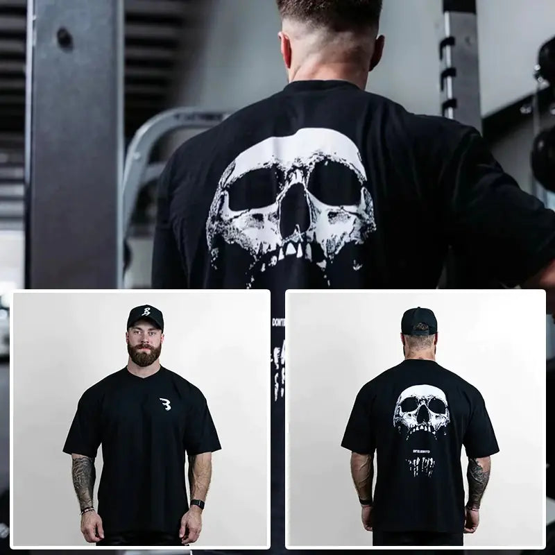 Men's Oversized Cotton Gym Fitness T-shirt