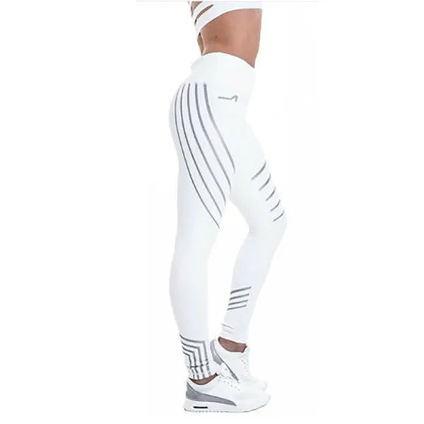 Fitness Leggings: High Elastic Shine Workout Pants