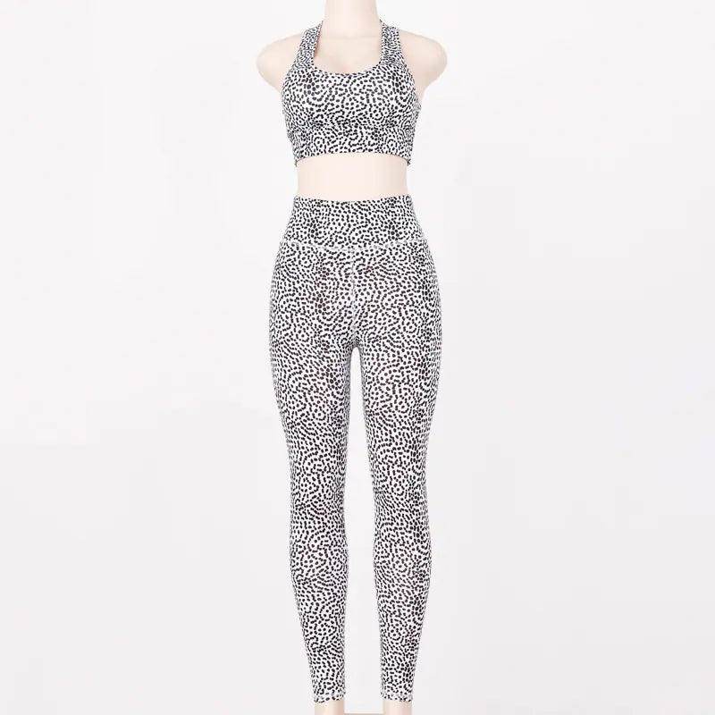 Printed Long Pants and Tank Yoga Set