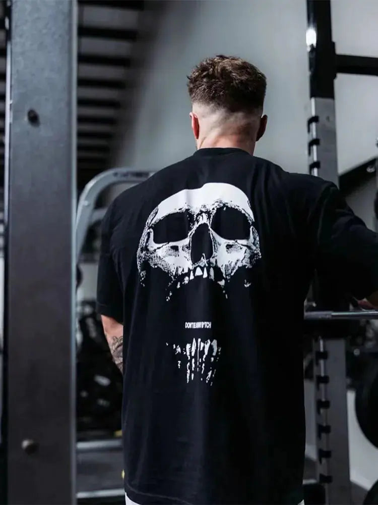 Men's Oversized Cotton Gym Fitness T-shirt