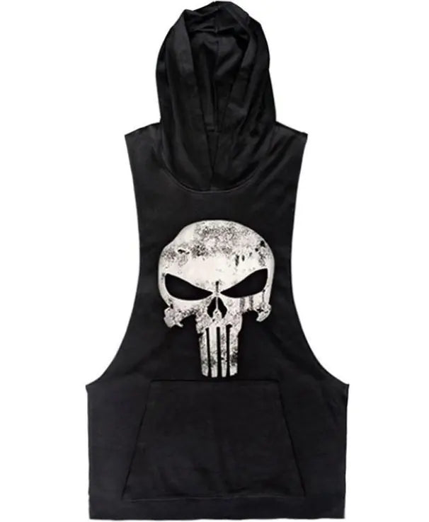 Illumino360Fitness Men's Skull Pattern Gym Hoodie