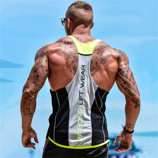 Men's Elastic Breathable Fitness Stringer for Lifting