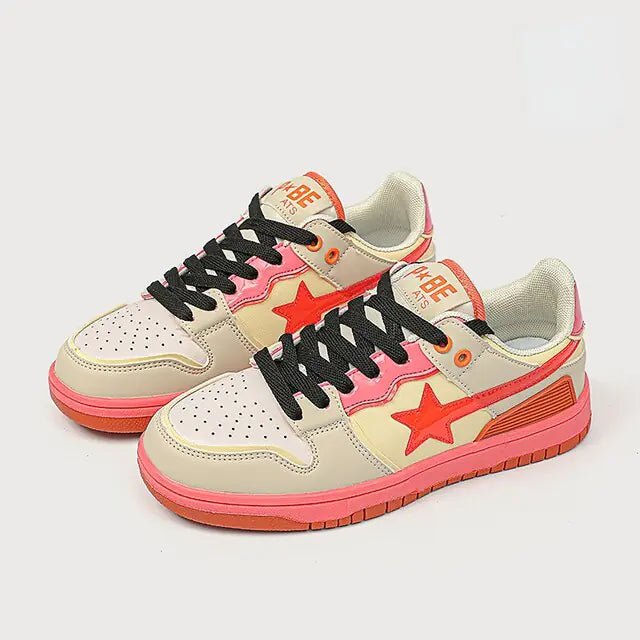 Y2K Women's Classic Sneakers Multicolor Retro Star Skateboard