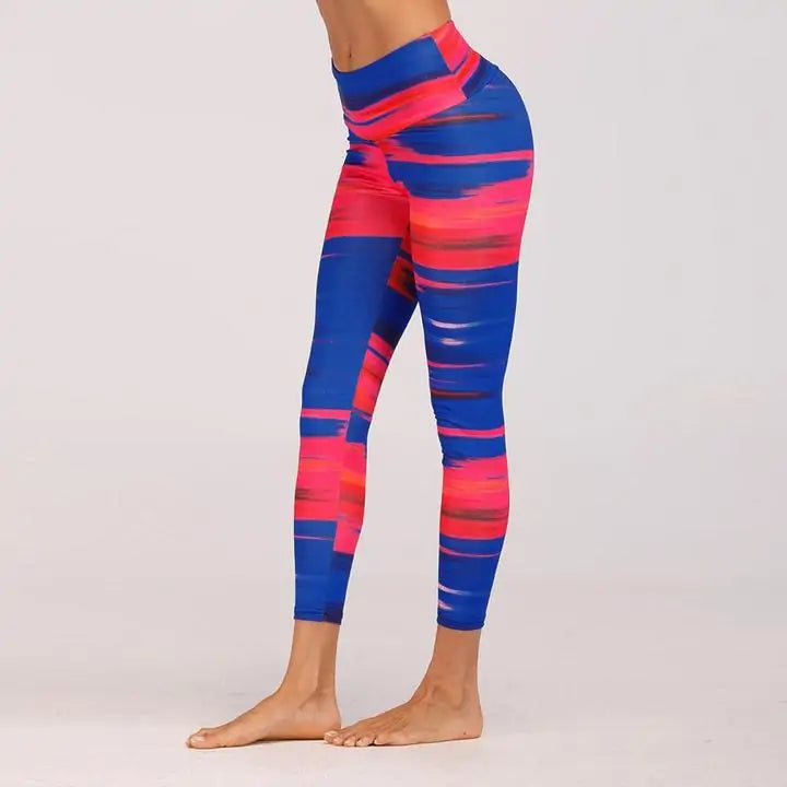 Illumino360 Striped Print Fitness Leggings