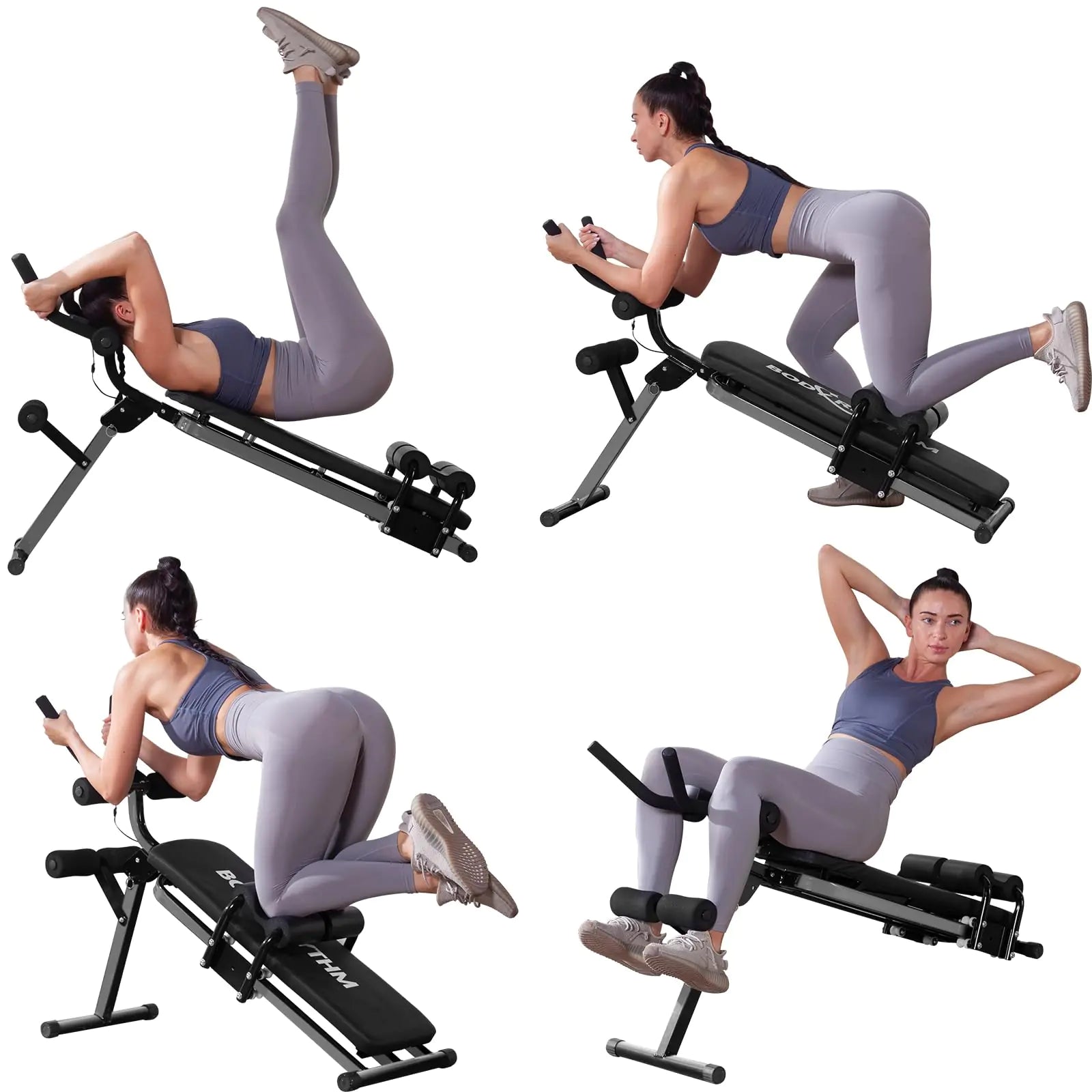 BODY RHYTHM Ab Workout Machine with LCD Monitor for Home Gym
