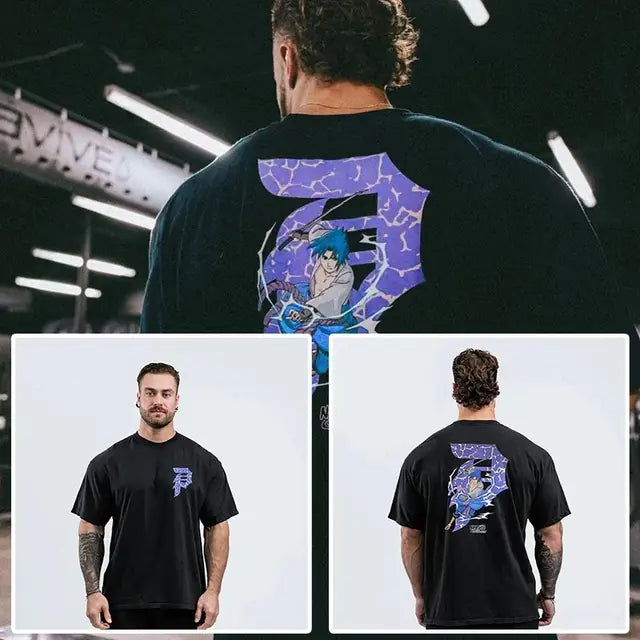 Men's Oversized Cotton Gym Fitness T-shirt