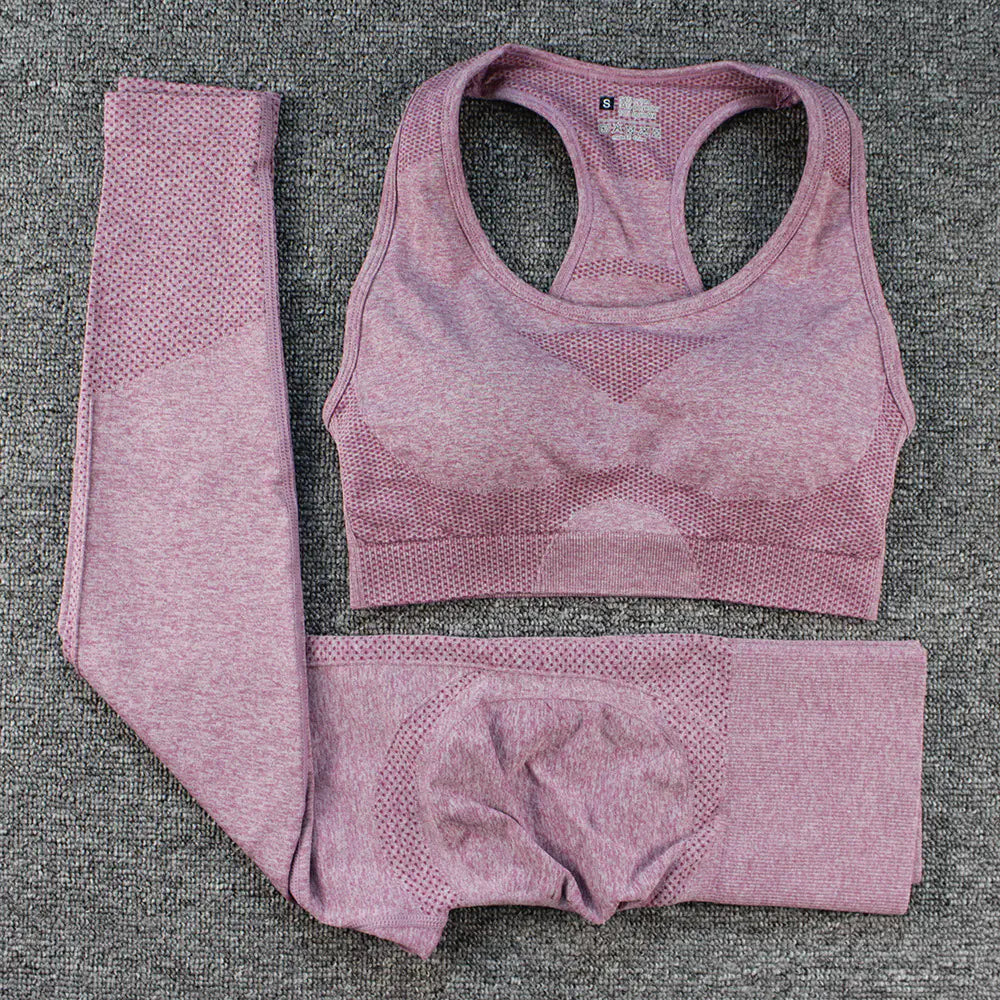 Illumino360Fitness Peach Hip Leggings and I-shaped Bra Sports Suit