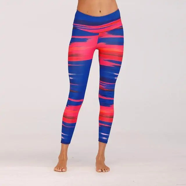 Illumino360 Striped Print Fitness Leggings