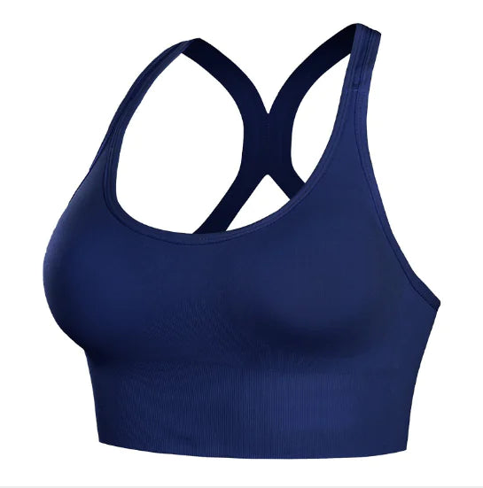 Adjustable Shockproof Sports Bra with Seamless Design