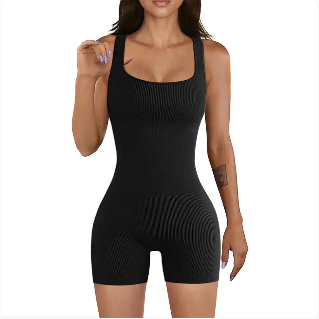 Women's Ribbed Yoga Jumpsuit