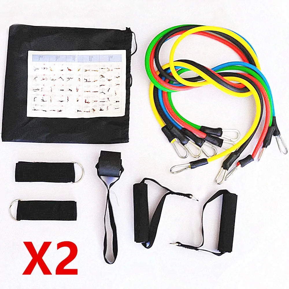 17-Piece Latex Resistance Bands Set