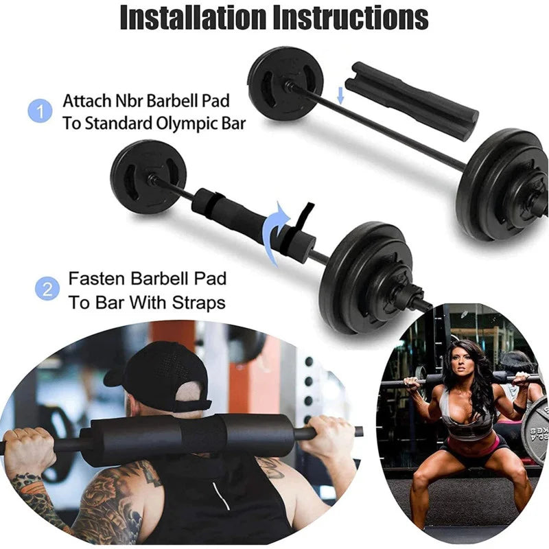 Illumino360 Barbell Squat Shoulder Pad Hip Thrust Barbell Foam Cover Weight Lifting