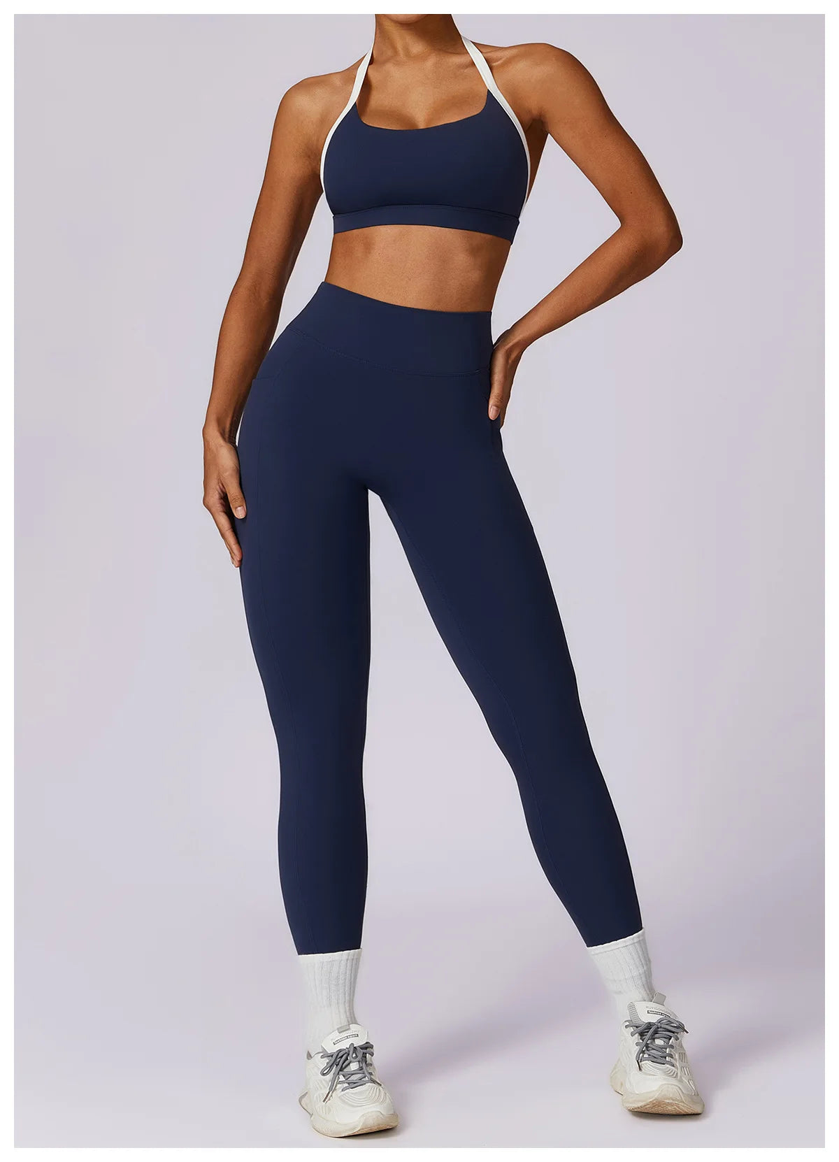 Illumino360Fitness 2Pcs Gym Set Women Workout Backless Yoga Suit