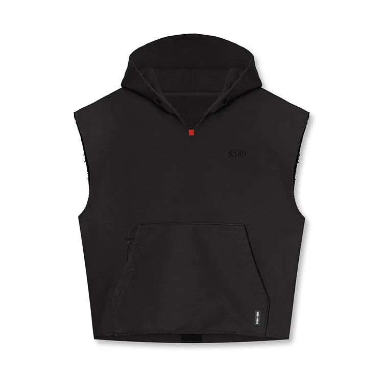 Illumino360Fitness Men's Multi-pocket Bodybuilding Cotton Sleeveless Hooded