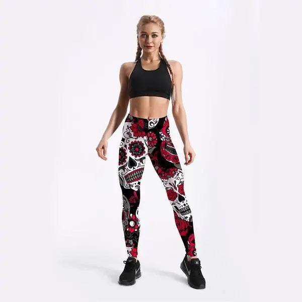 Illumino360 Premium Red and Black Leggings