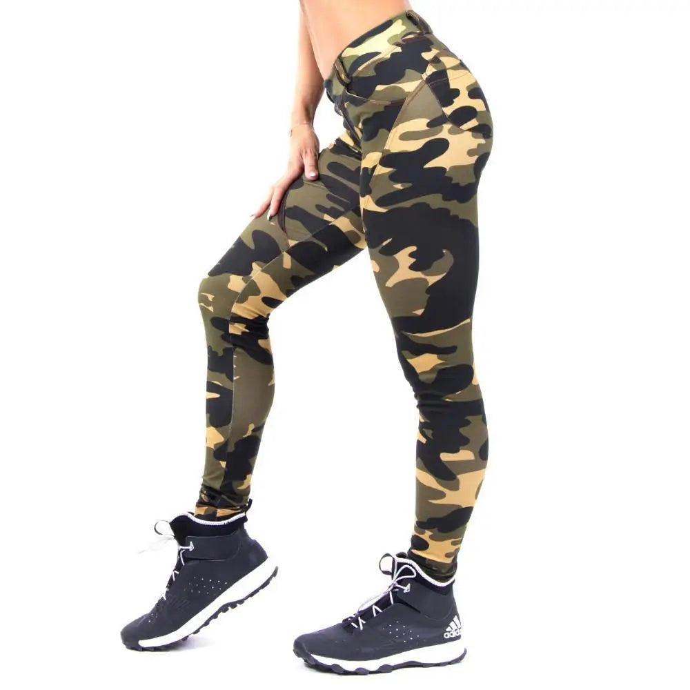 Illumino360 Premium Iconic Camo Bum Scrunch Leggings