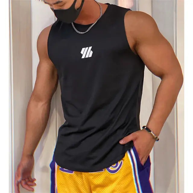 2024 Gym Vest High Quality mesh Shirt Sleeveless T-shirts