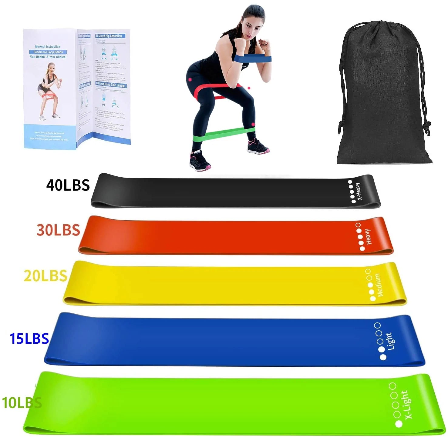 Illumino360 16PCS Resistance Band Set: Home Fitness Training