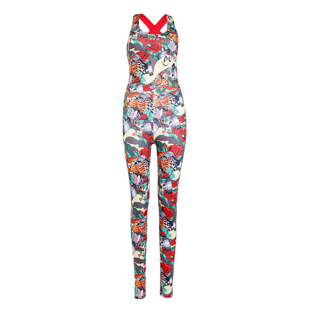 Illumino360's Casual Sports Sets Printed One-piece Yoga Suit