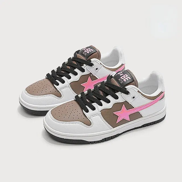 Y2K Women's Classic Sneakers Multicolor Retro Star Skateboard