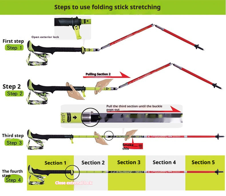 Carbon Fiber Folding Climbing Cane