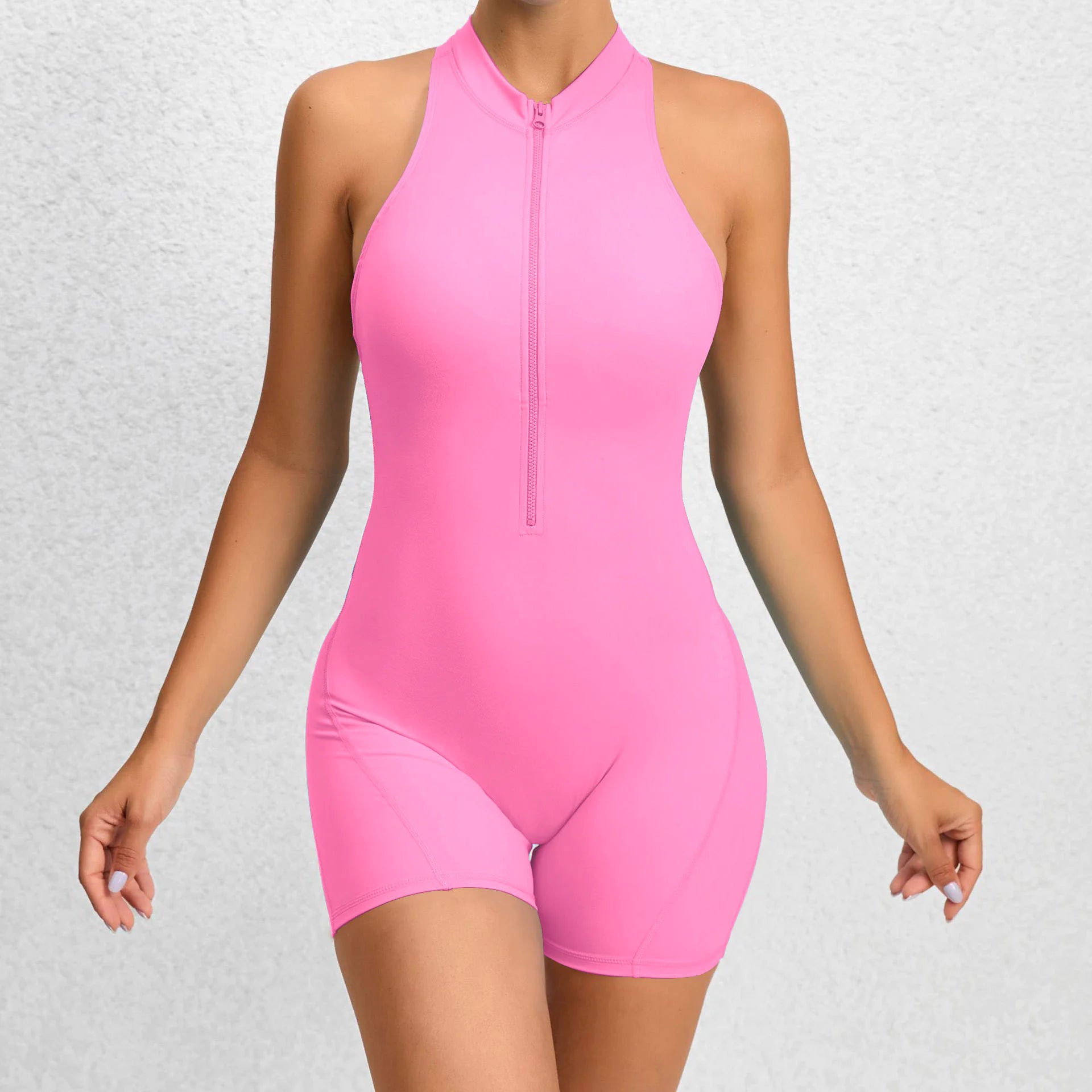 Women's Zipper Yoga Bodysuit