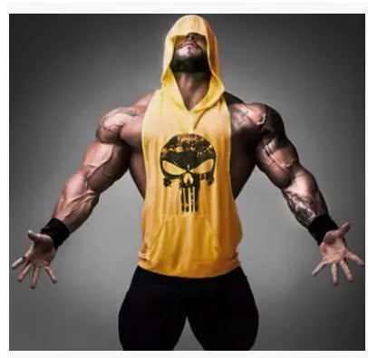 Illumino360Fitness Men's Skull Pattern Gym Hoodie