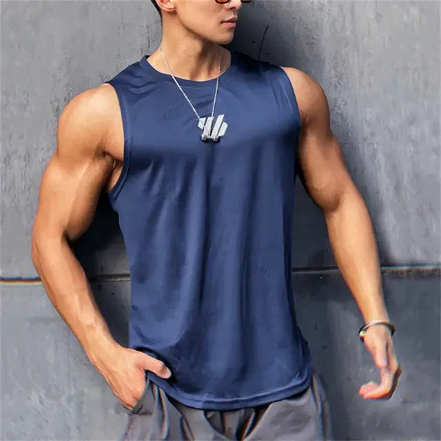 2024 Gym Vest High Quality mesh Shirt Sleeveless T-shirts