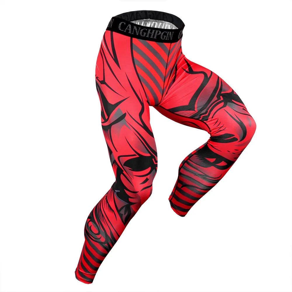 Illumino360 Men's Pro Compression Running Tights: Gym & Basketball