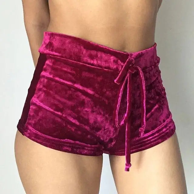 Illumino360 Women's Velvet Booty Shorts