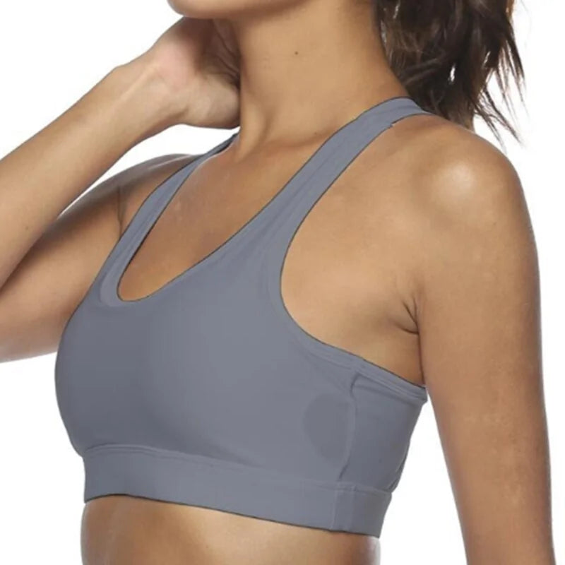 Premium Sports Bra with Phone Pocket: Wireless Fitness Top