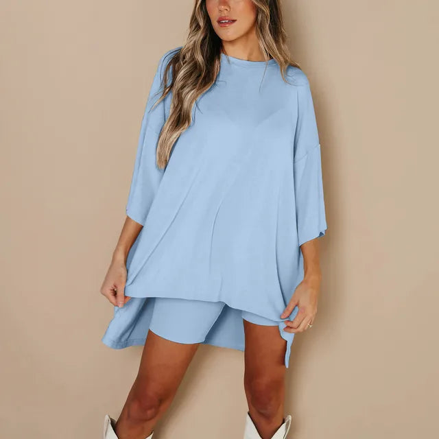 Summer 2-Piece Women's T-Shirt and Shorts Set