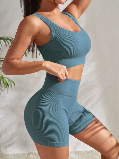 Illumino360 Seamless Ribbed Yoga Sets